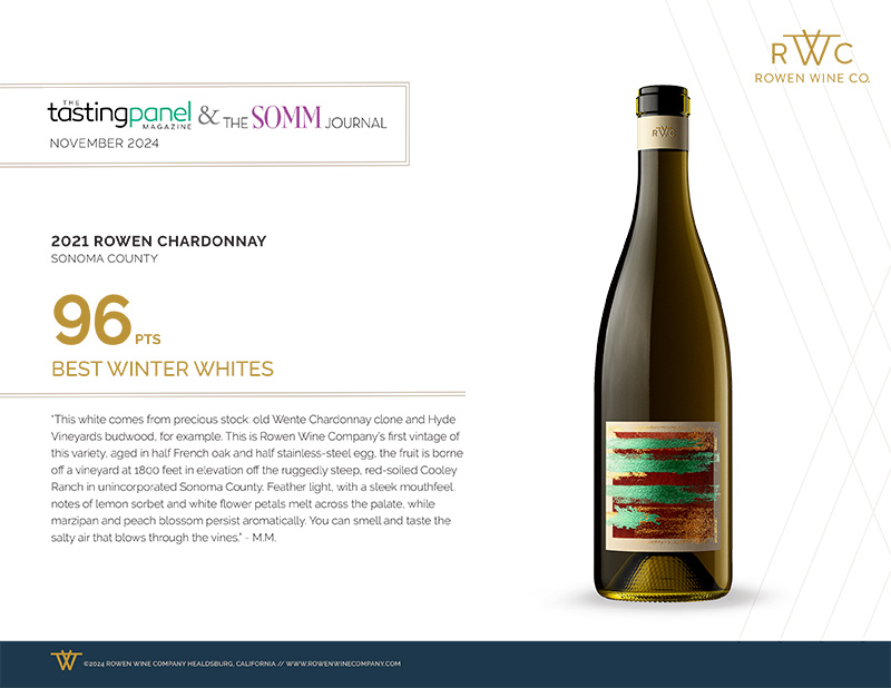 Rowen Wine Co 2021 Chardonnay 96pts