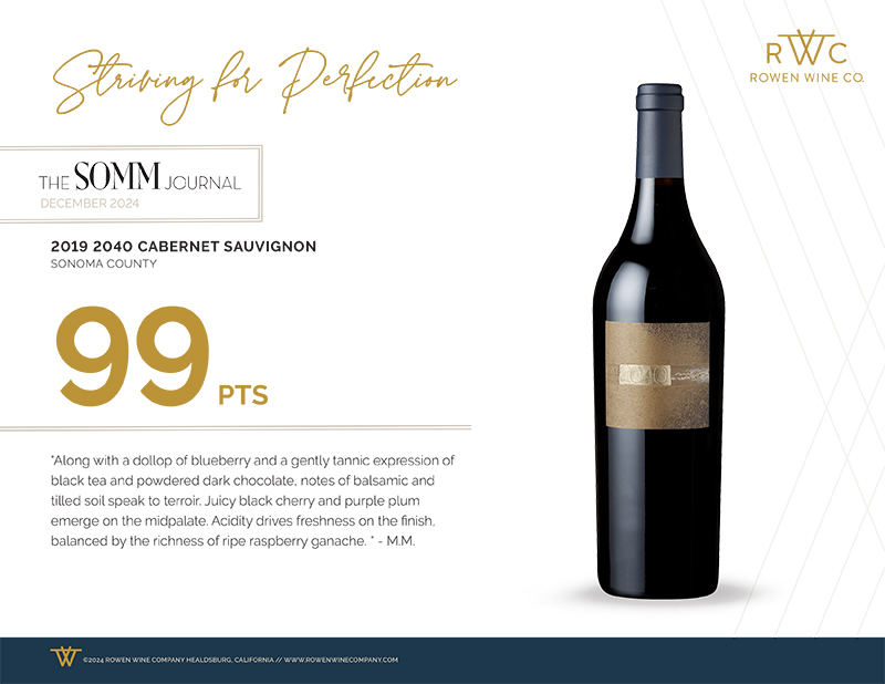 Rowen Wine Co 2019 2040 Cabernet Sauvignon 99pts