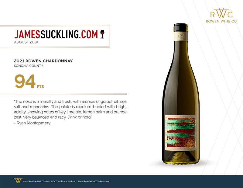 2021 Rowen Chardonnay 94pts James Suckling Sell Sheet