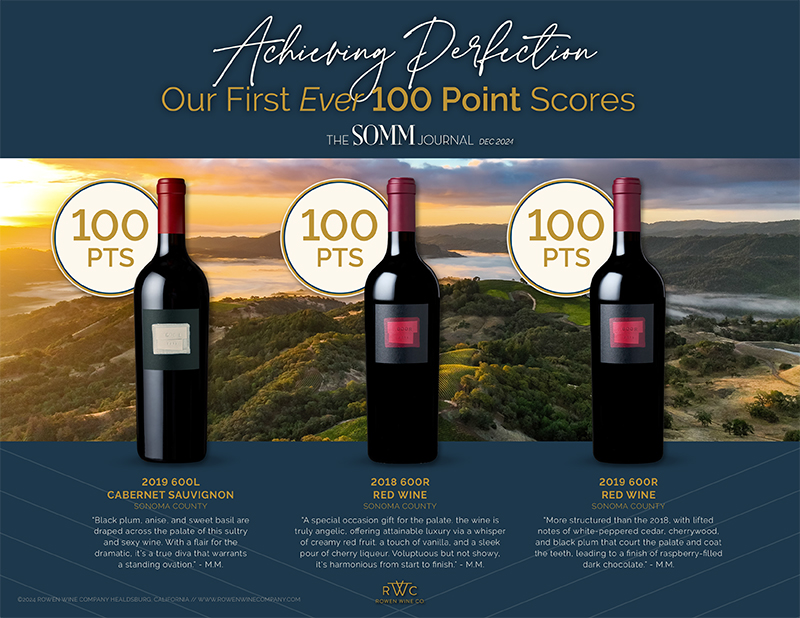 Rowen Wine Co 2019 600L Cabernet Sauvignon 100pts