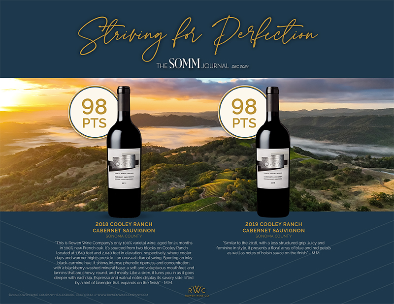 Rowen Wine Co 2018 + 2019 Cooley Ranch Cabernet Sauvignon 98pts