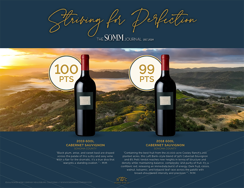 Rowen Wine Co 2019 600L Cabernet Sauvignon 100pts