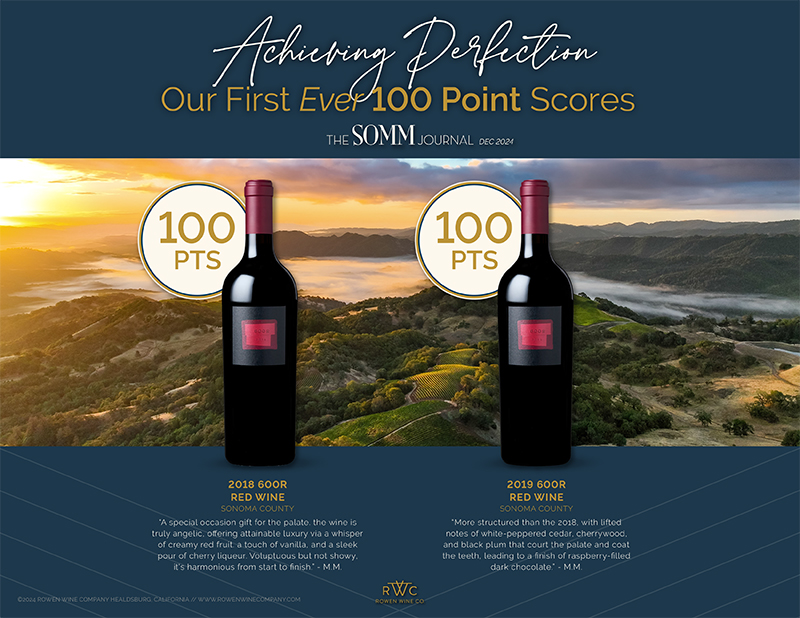 Rowen Wine Co 2018 + 2019 6OOR Red Wine 100pts